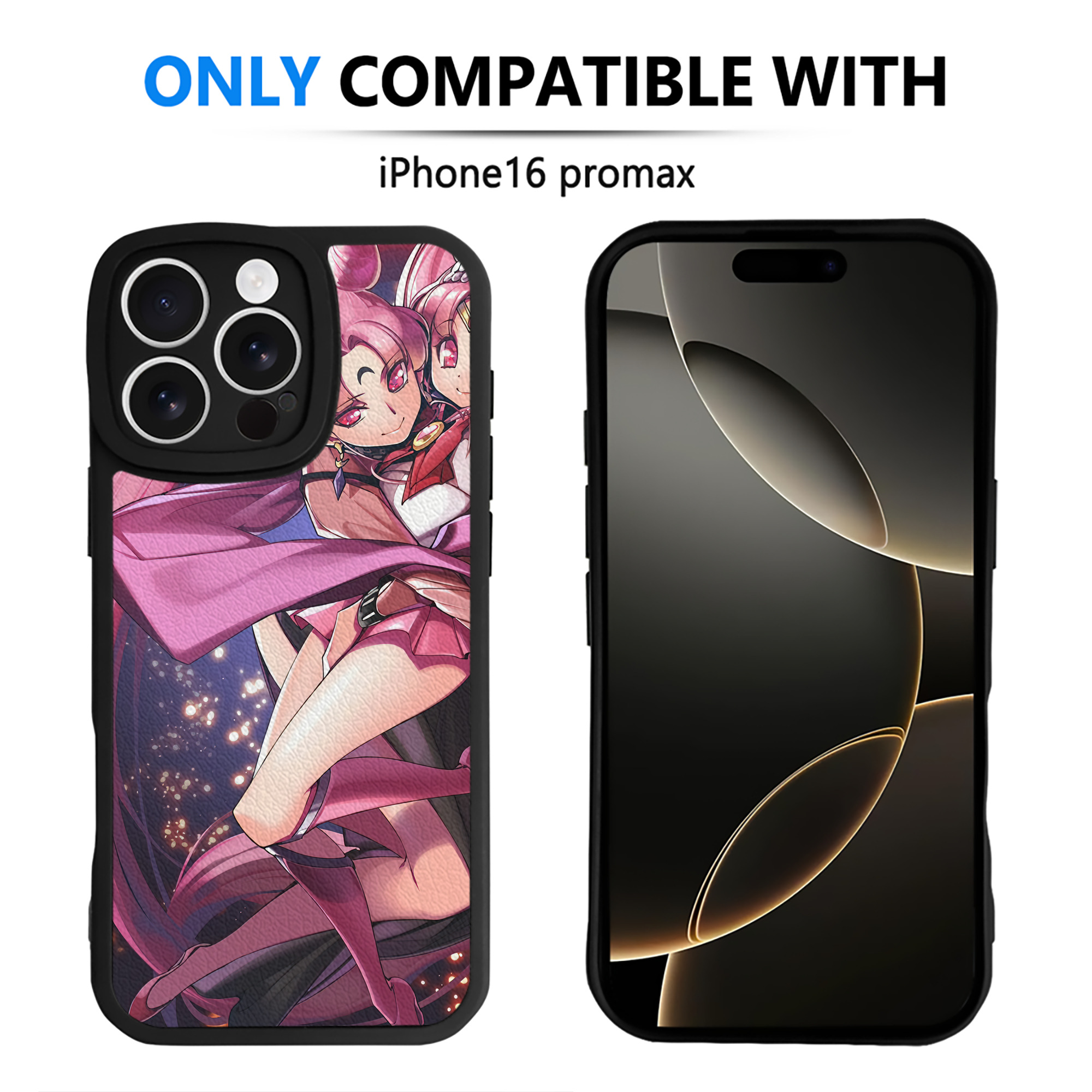 （画像用） 美少女戦士セーラームーン Sailor Moon 【iPhone 16シリーズ対応】シリコンスマホケース（レザー調） 材質：シリコン